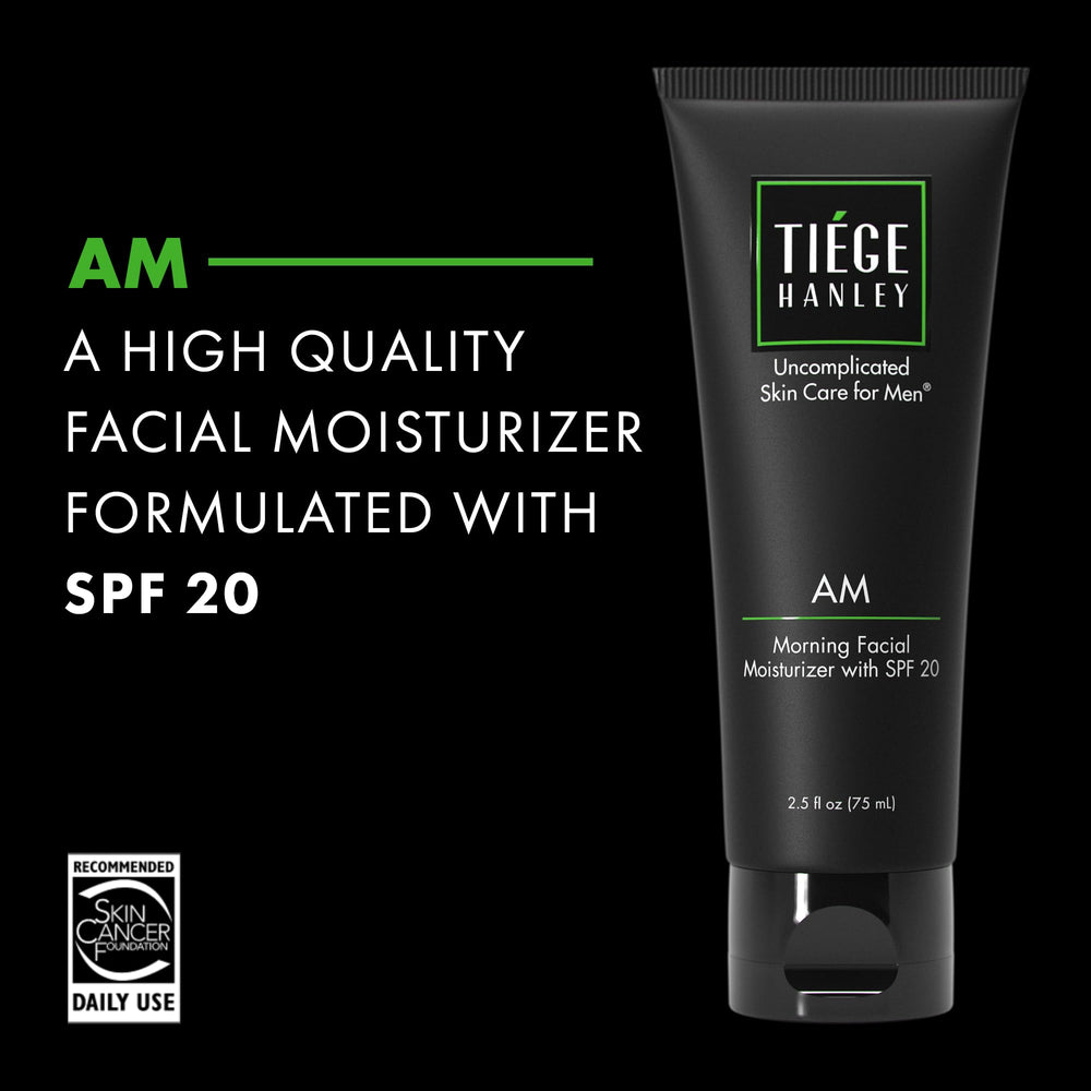 Tiege Hanley AM flacon 2,5 oz, hydratation quotidienne et protection solaire