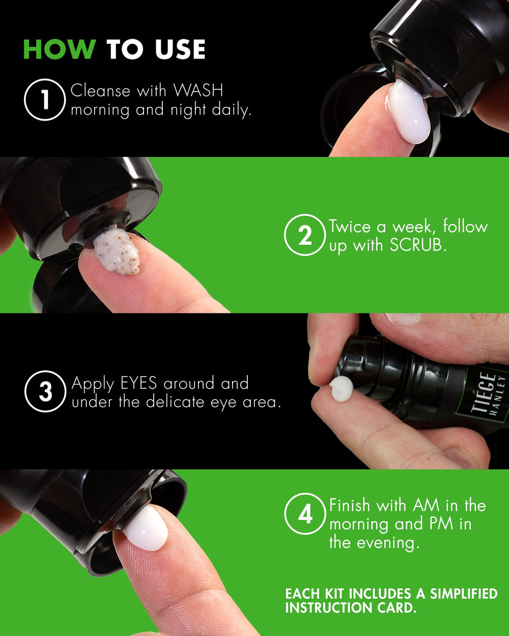 Tiege Hanley crema para ojos hidrata y suaviza la zona delicada.