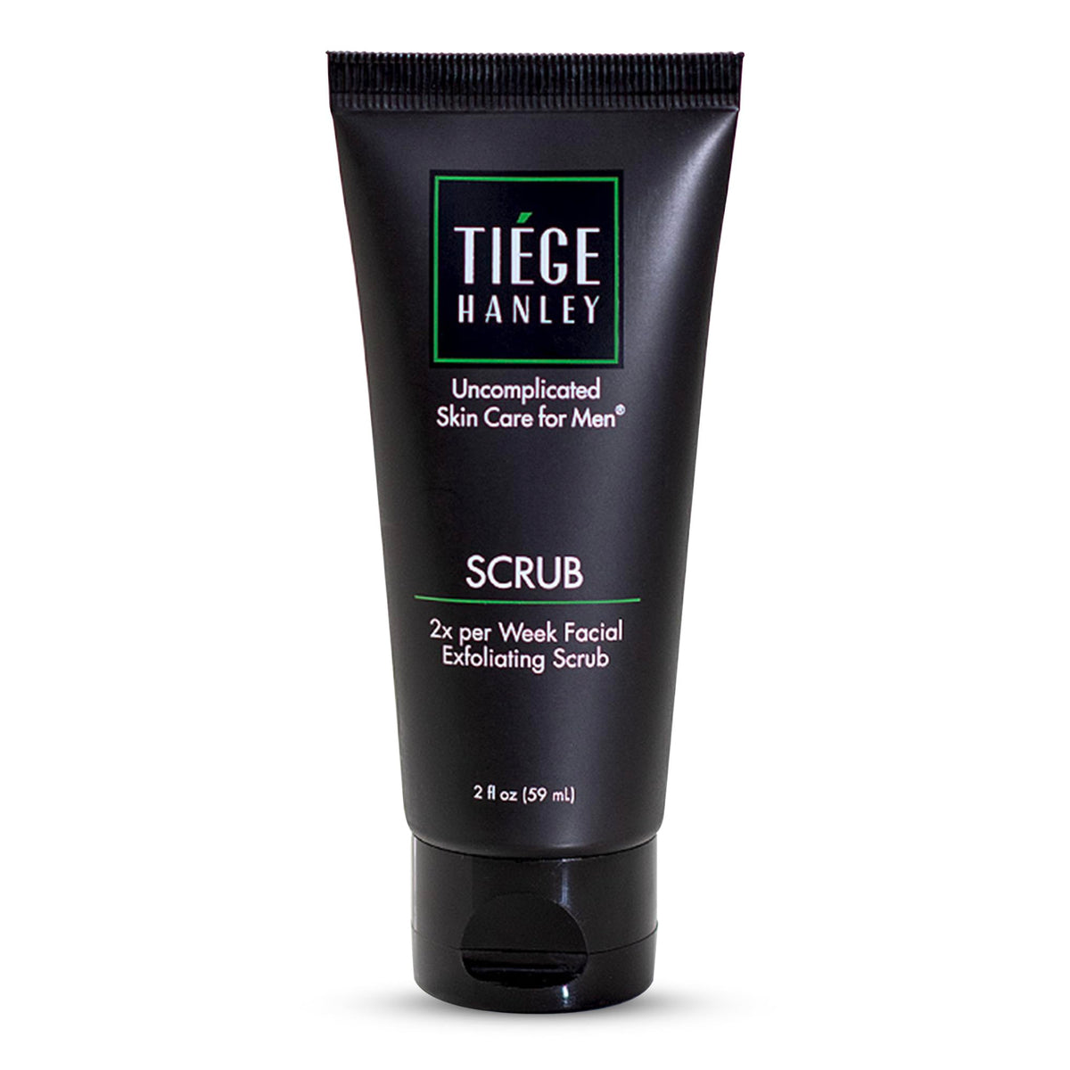 Tiege Hanley exfoliante facial para hombres con semillas de albaricoque para piel suave.