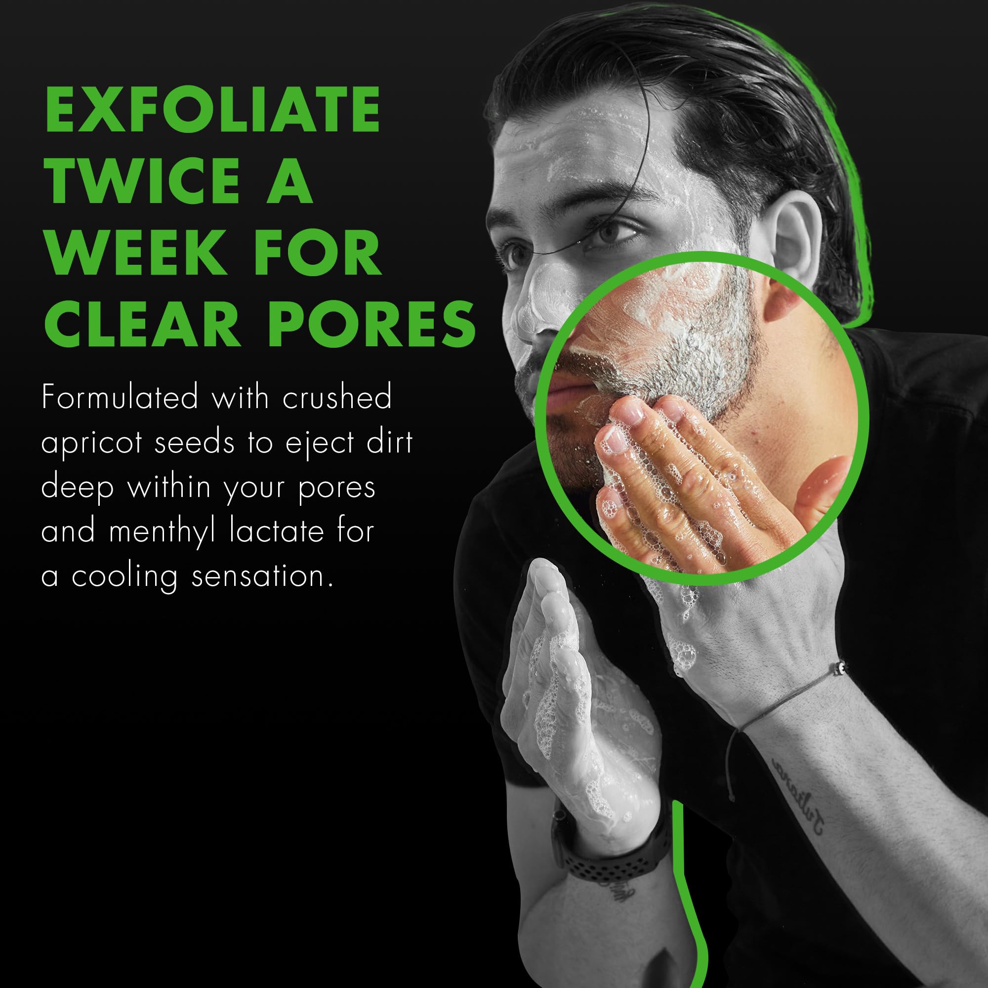 Exfoliante facial de Tiege Hanley con textura suave para piel sensible.
