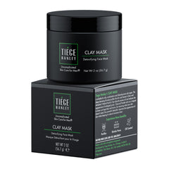 Tiege Hanley mascarilla arcilla desintoxicante para hombres limpia profundamente y controla brillos.