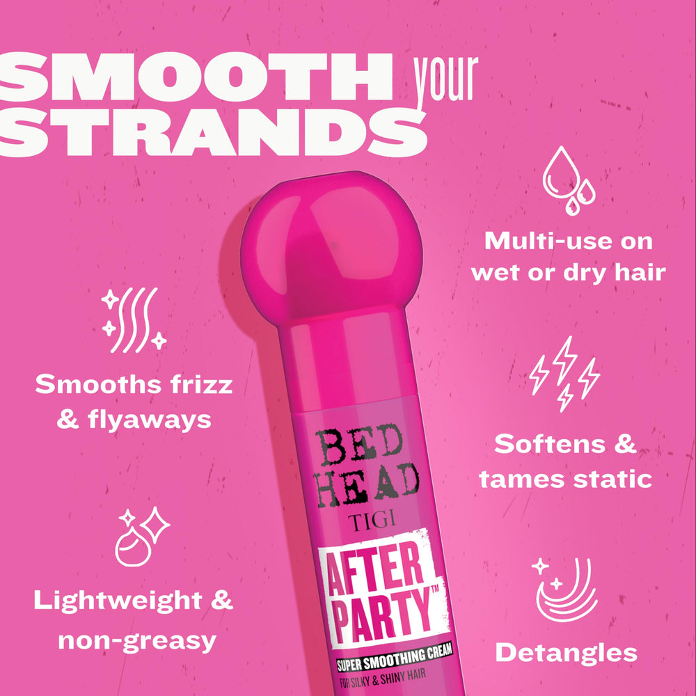 TIGI Bed Head After Party: cabello brillante y listo para secado.
