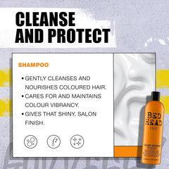Cabello teñido con Color Goddess de TIGI, acabado brillante.
