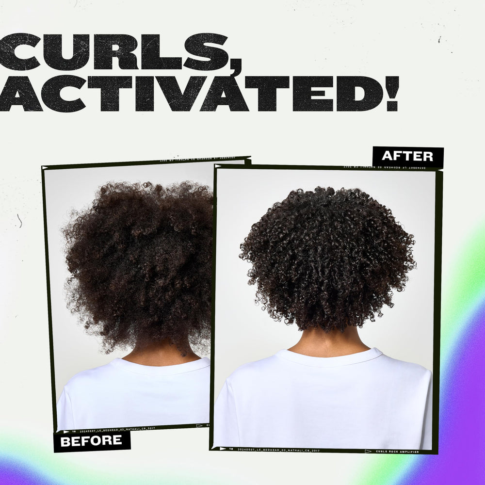 TIGI Bed Head Curls Rock Amplifier se aplica en rizos húmedos para definir.