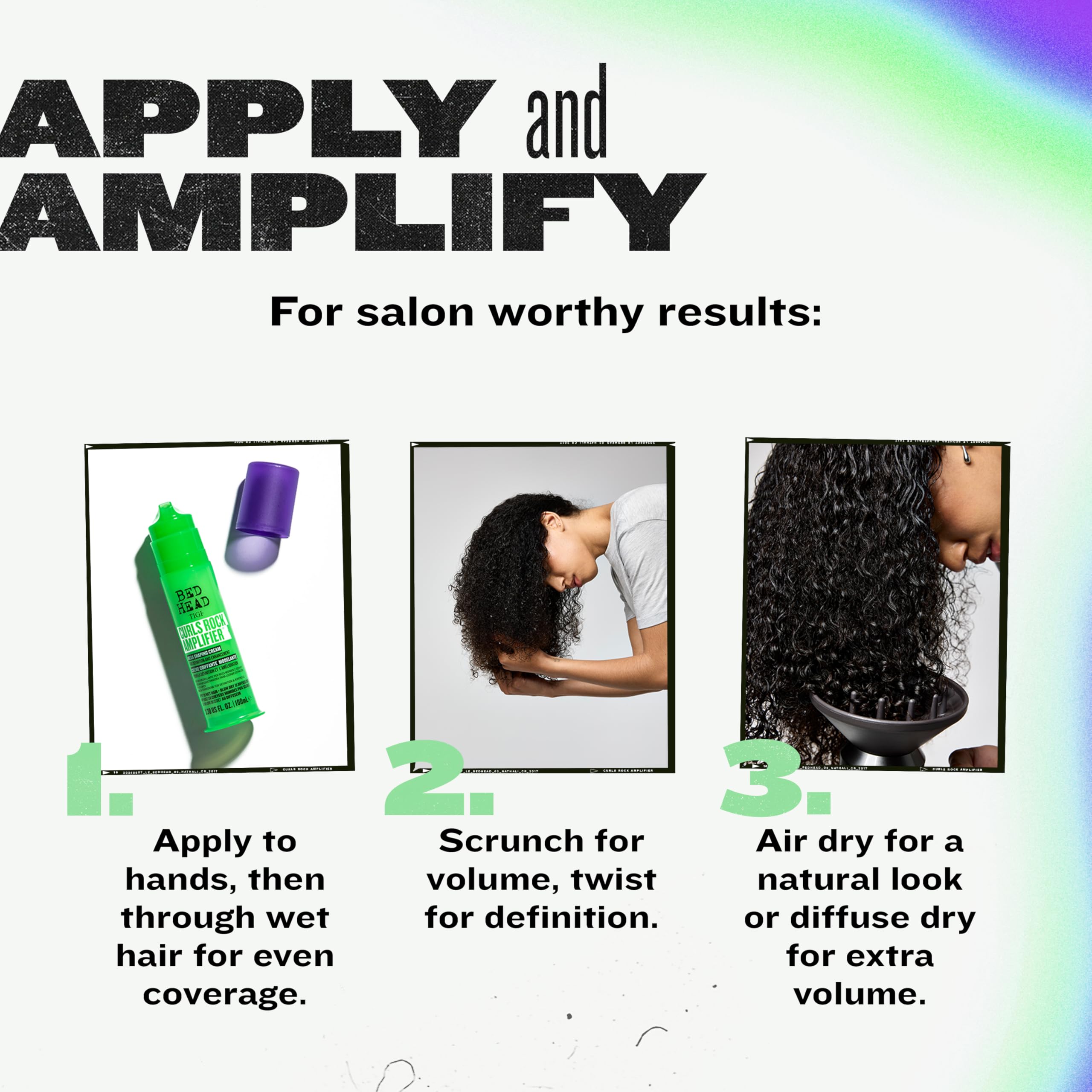 TIGI Bed Head Curls Rock Amplifier deja fragancia afrutada agradable.