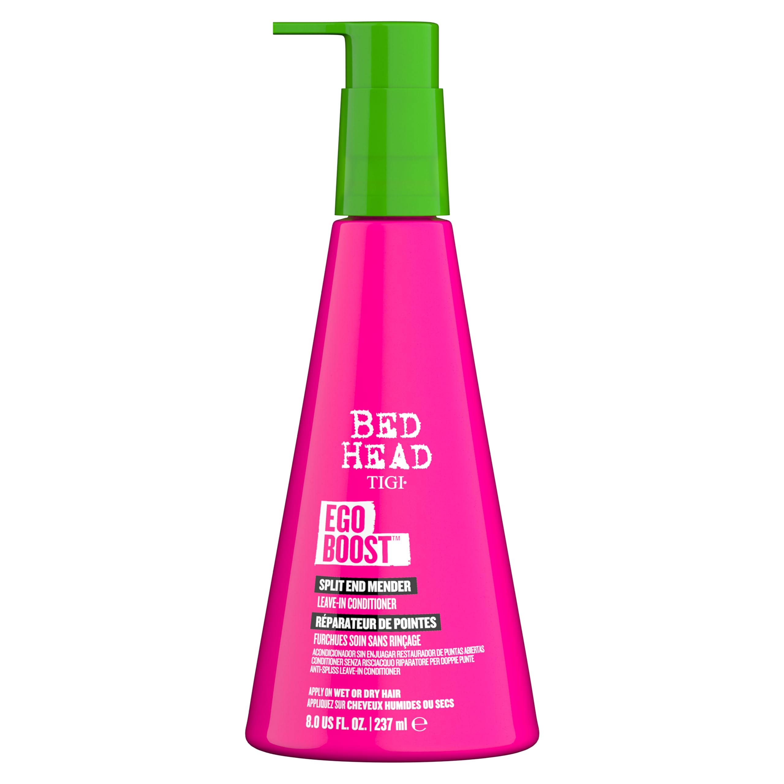Botella de TIGI Bed Head Ego Boost reparando puntas para uso diario.