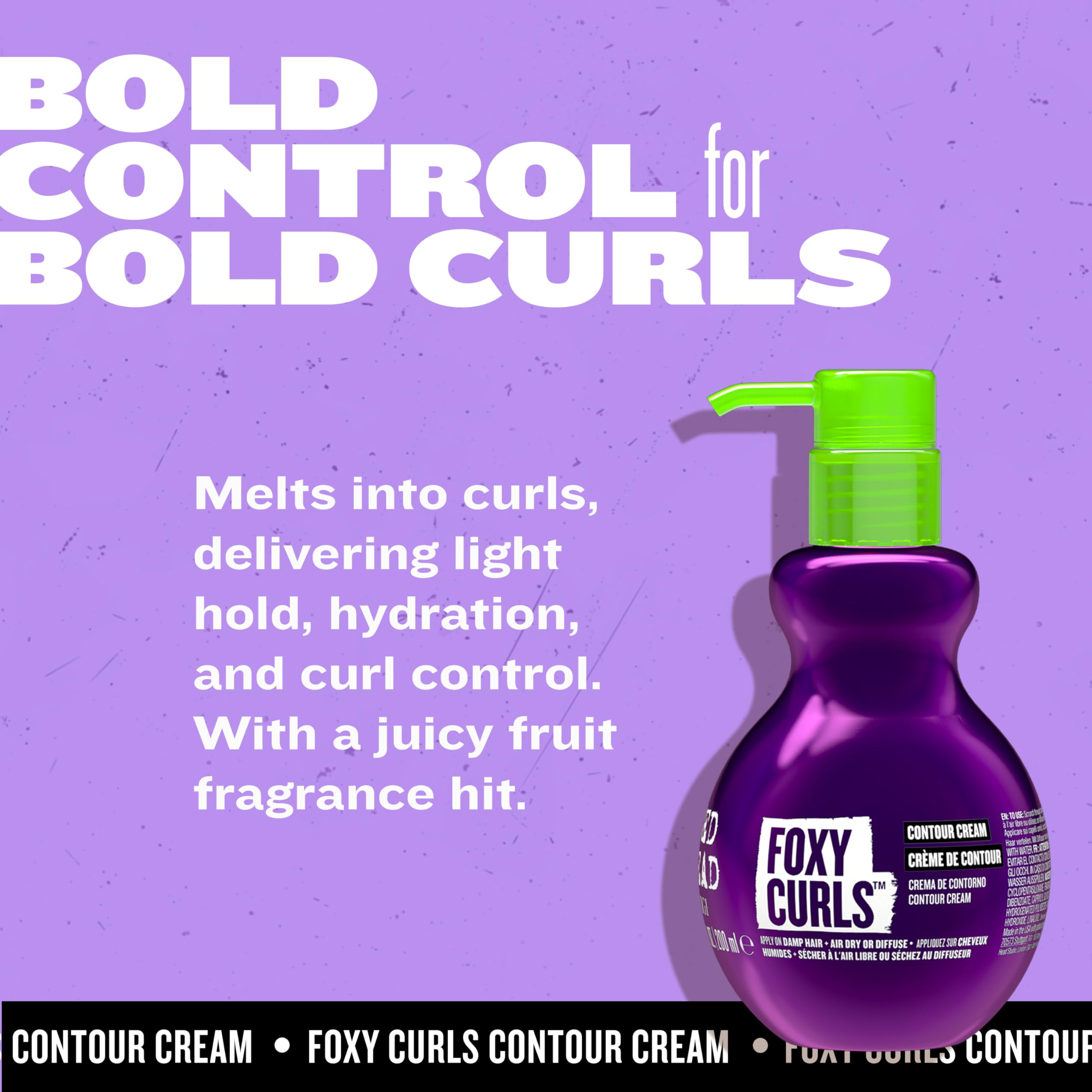 Aplicación de Foxy Curls Contour Creme con aplicación suave y precisión