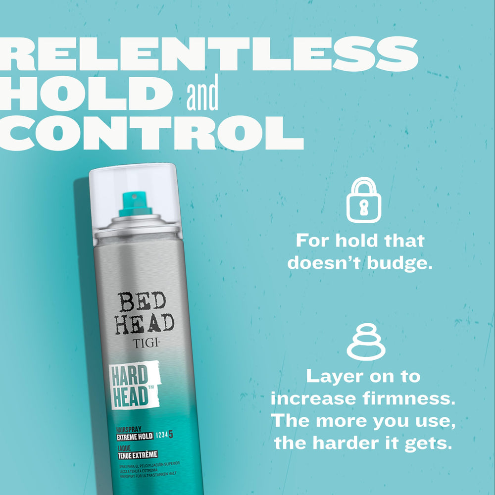 Bed Head de TIGI, aplicación precisa para fijar áreas específicas del peinado.