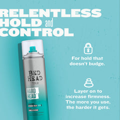 Bed Head de TIGI, aplicación precisa para fijar áreas específicas del peinado.