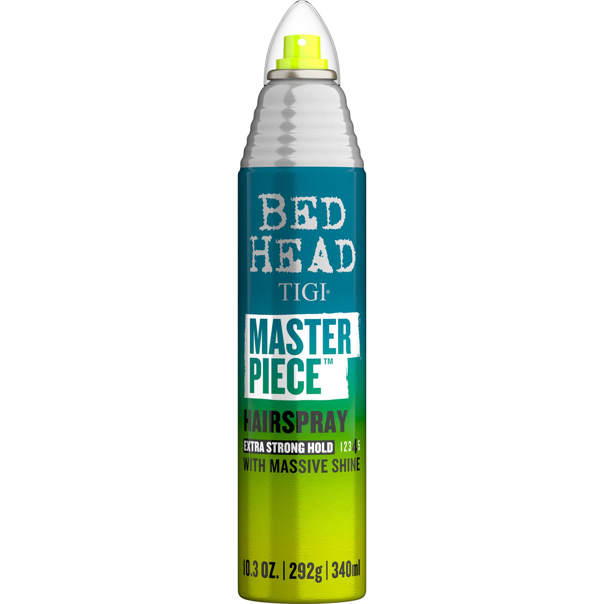 TIGI Bed Head Masterpiece: botella de spray para control del frizz y brillo.