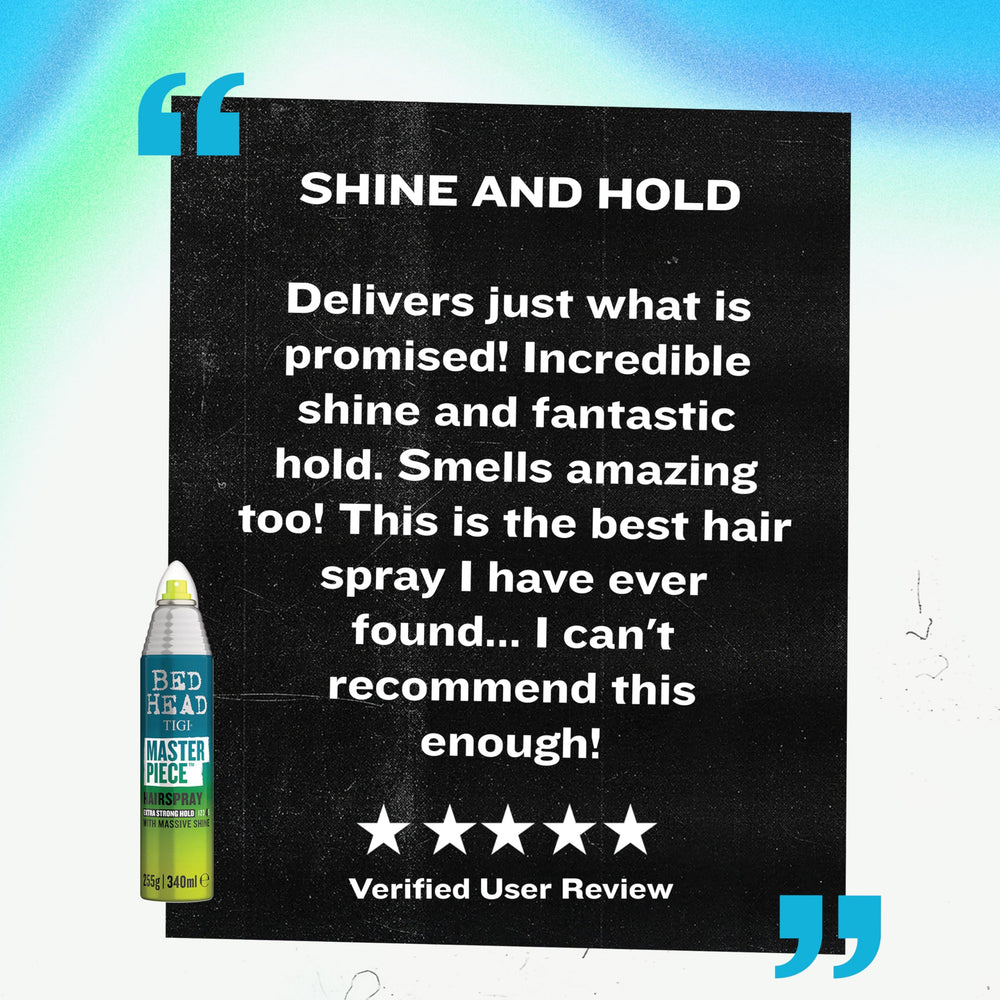 TIGI Bed Head Masterpiece: envase detallado y práctico para uso diario.