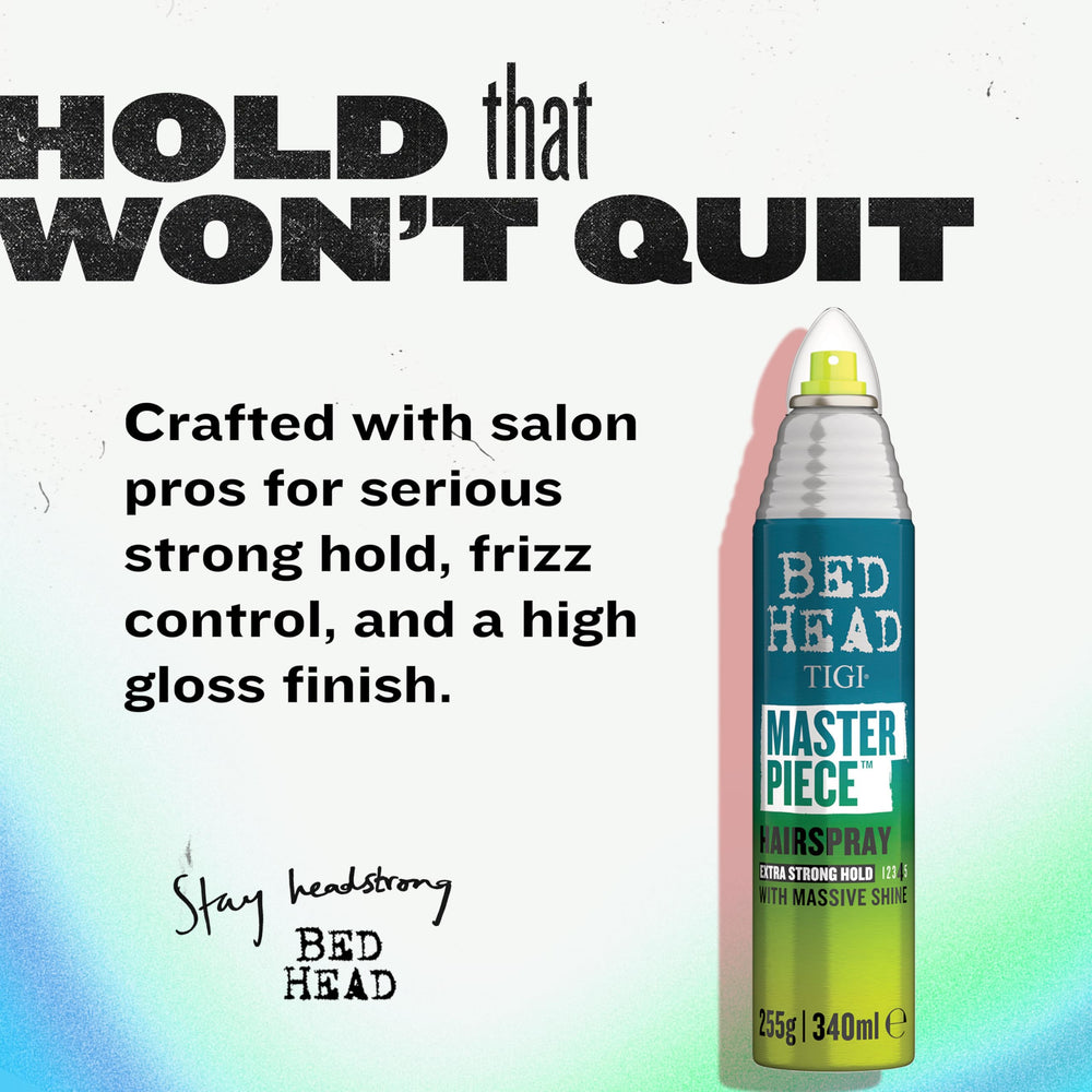 TIGI Bed Head Masterpiece: rociado uniforme para acabado suave y brillante.