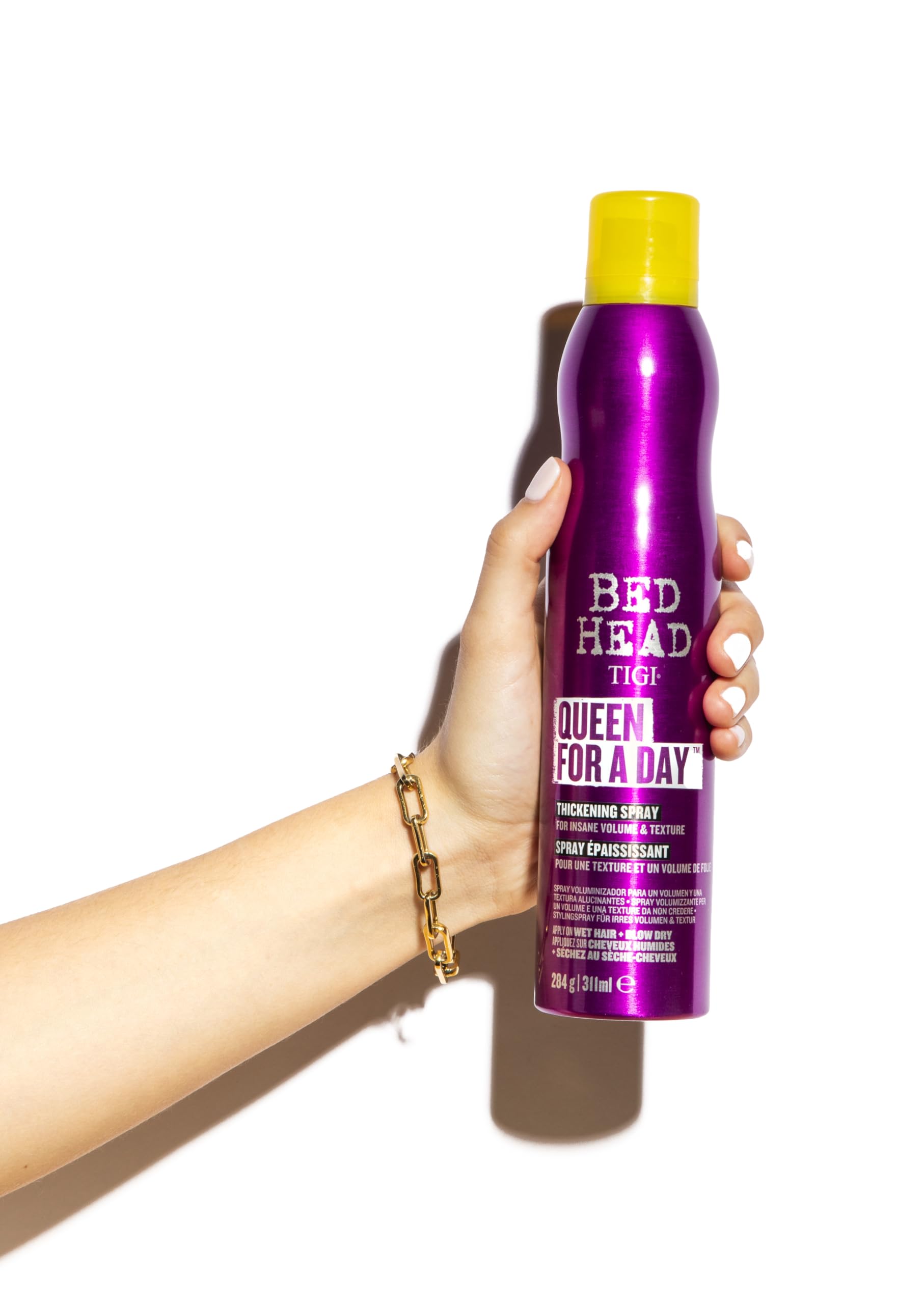 TIGI Bed Head Reina Por Un Día: fórmula ultraligera para levantamiento inmediato.