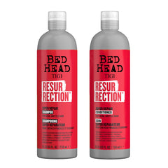TIGI Bed Head Resurrection champú botella: limpieza revitalizante para cabello seco.
