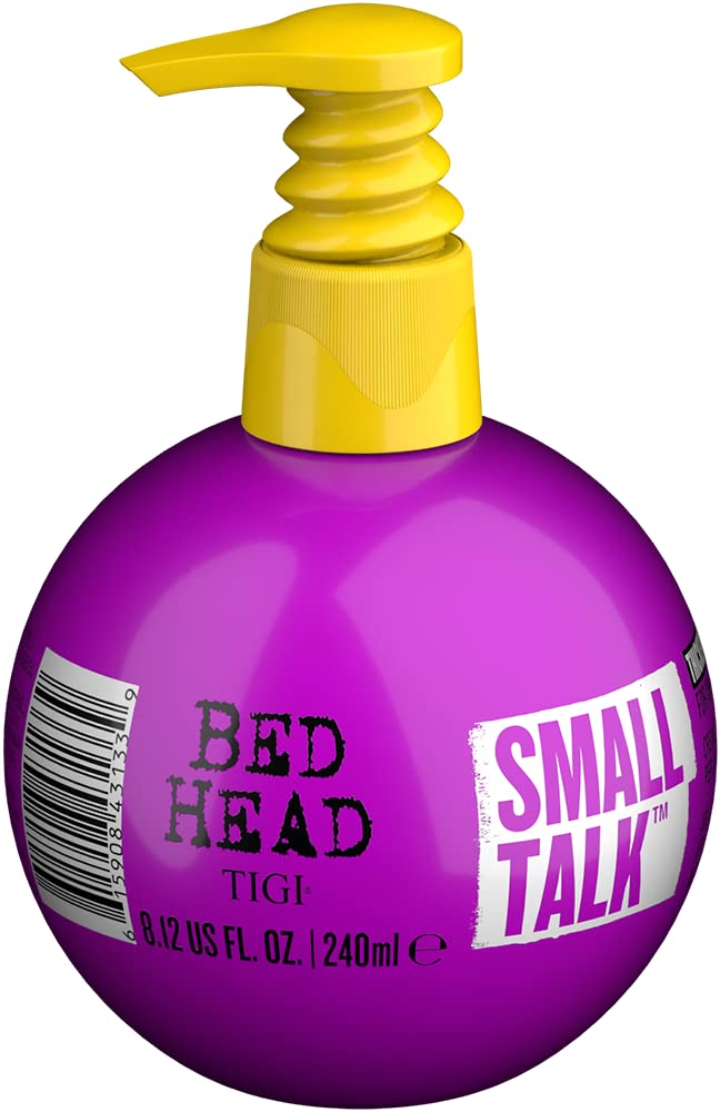 Tigi Bed Head Small Talk 3 en 1 aporta volumen inmediato para peinado suave.