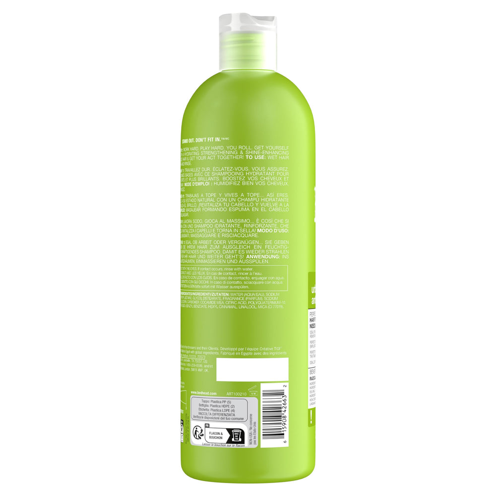 TIGI Bed Head Urban Antidotes 1, aplicar en cabello húmedo para resultados suaves.