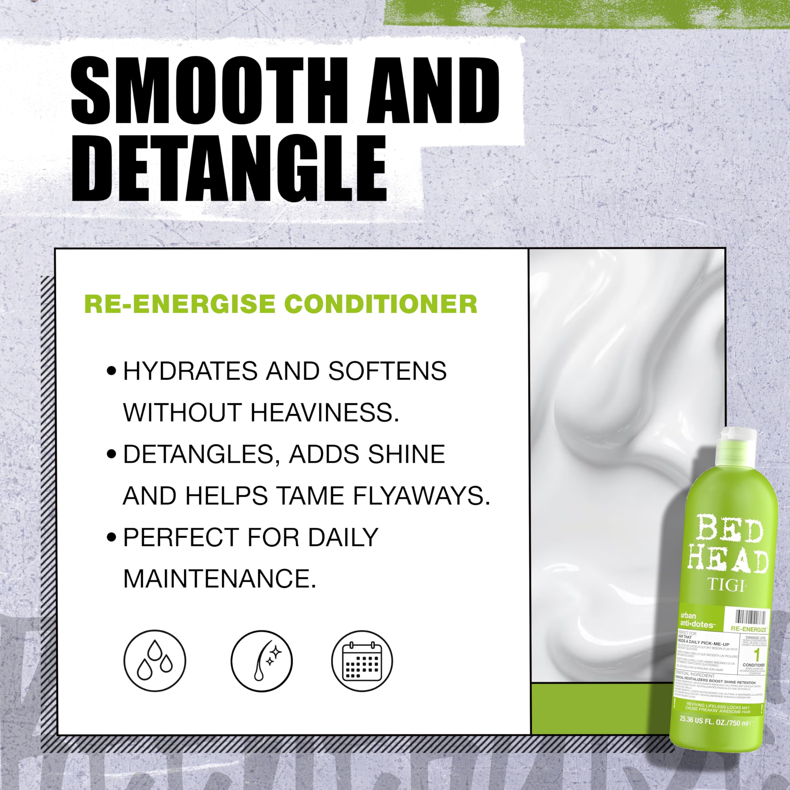 Fragancia tropical Bed Head de TIGI en champú Re-Energize