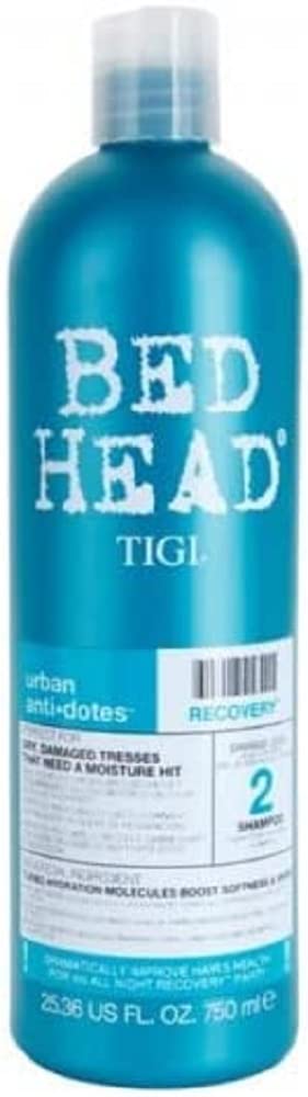 Botella de TIGI Bed Head Urban Anti+dotes Recovery Shampoo para recuperación de cabello dañado