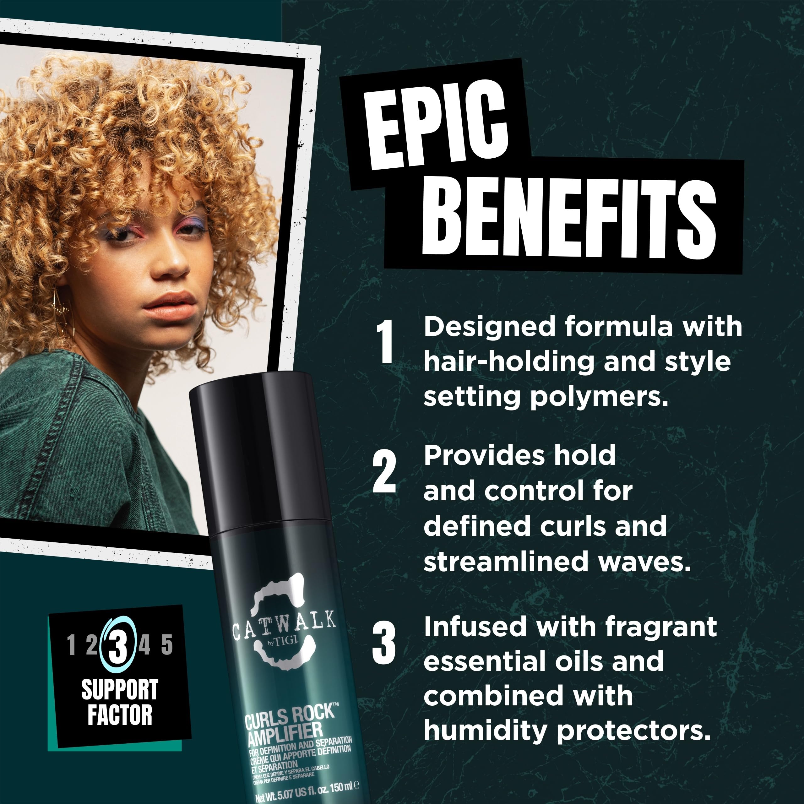 TIGI Catwalk Curls Rock Amplifier controla rizos para un look pulido