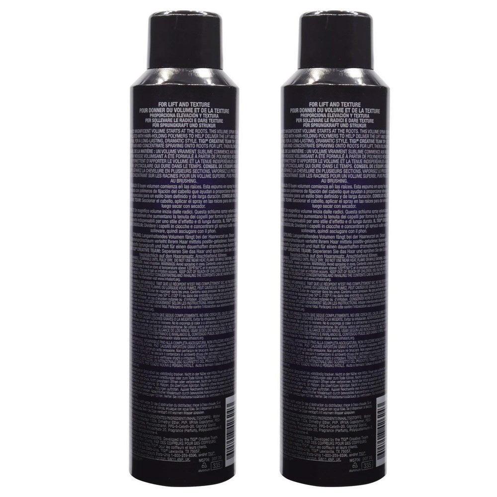 TIGI Catwalk Root Boost Spray being applied to hair for lift and texture