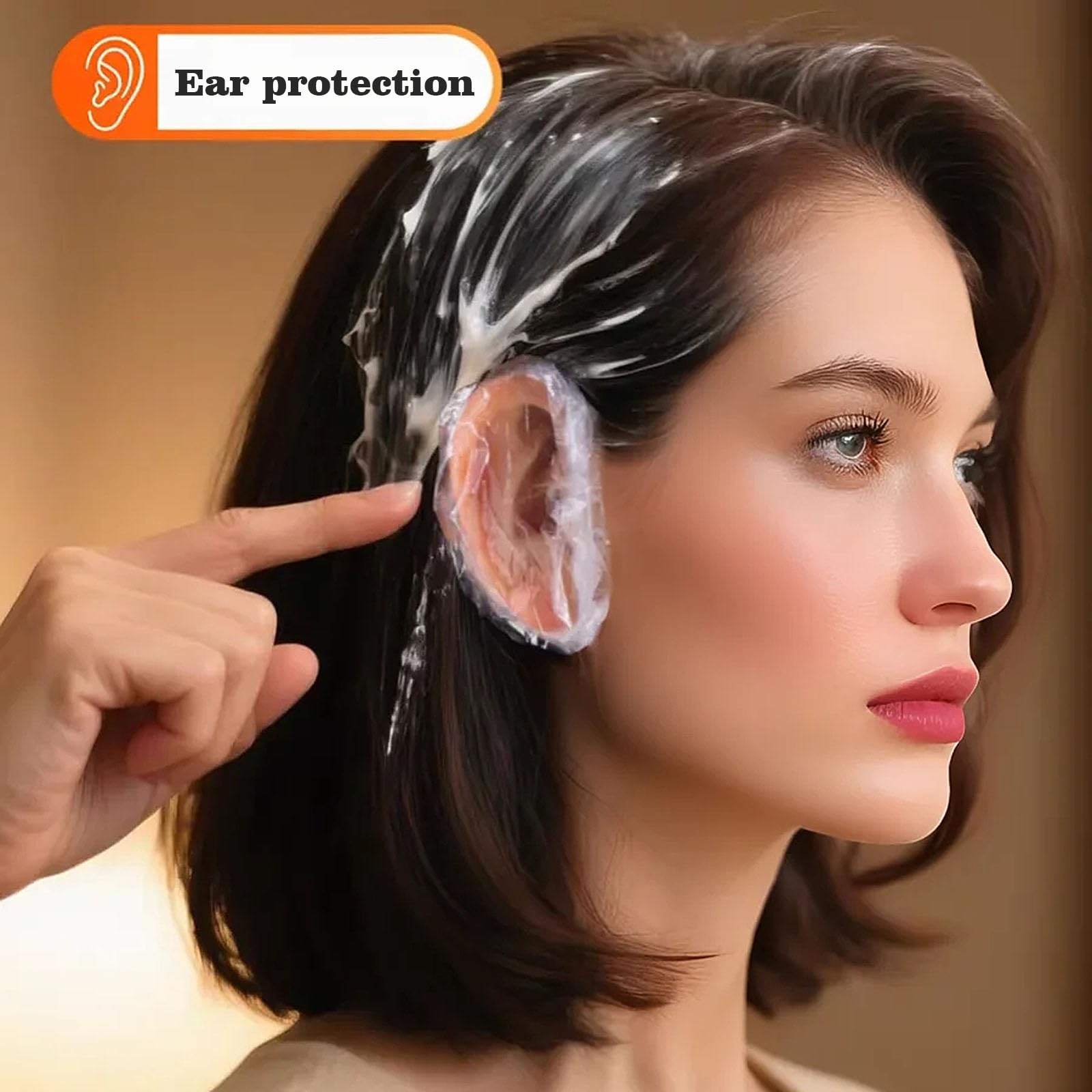 Capa de oreja transparente de Tihzheoy para coloración capilar y seguro.