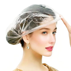 Tihzheoy capucha desechable para ducha transparente de 18.1 pulgadas protege el cabello