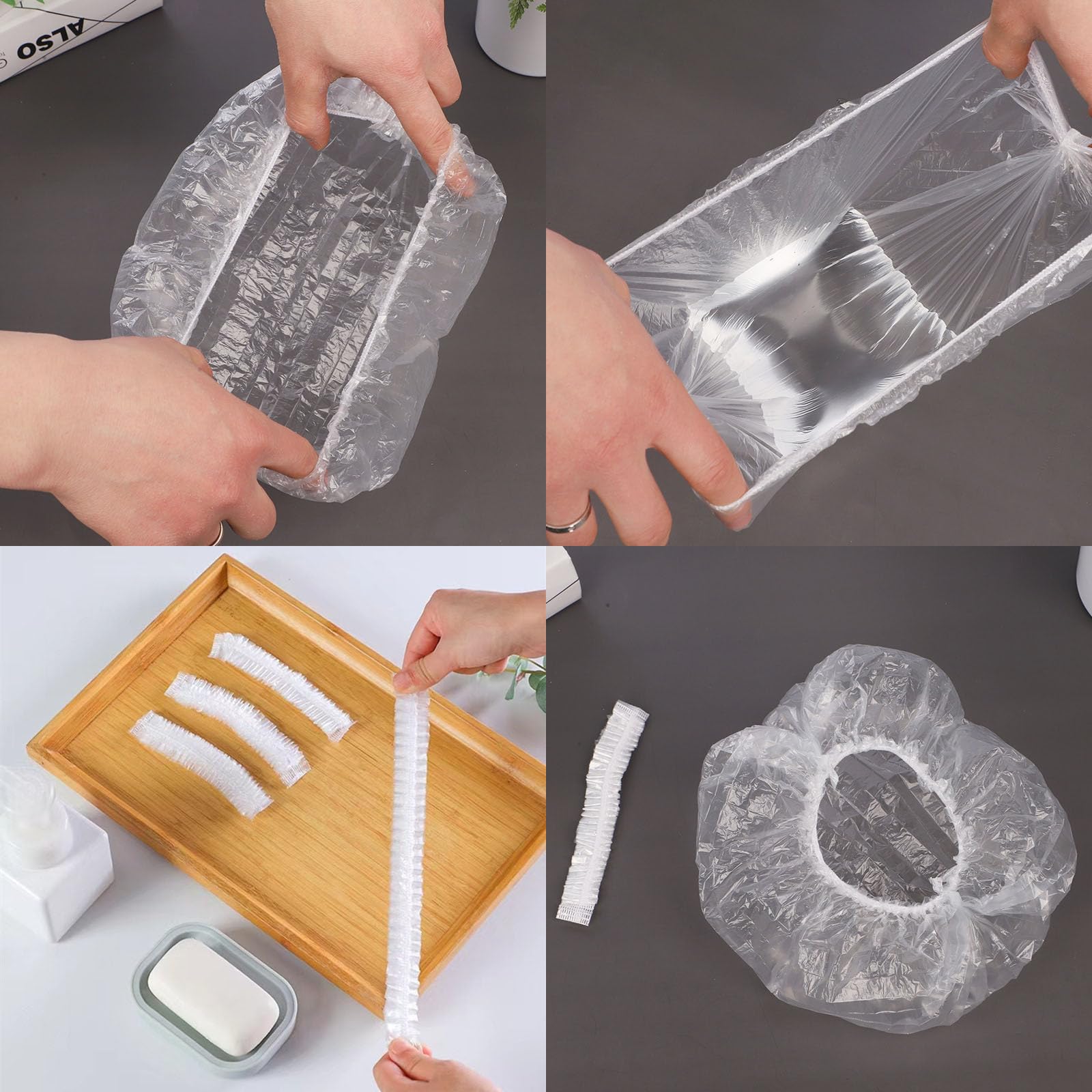 Tihzheoy capuchas desechables pack de 200 unidades para spa y hogar