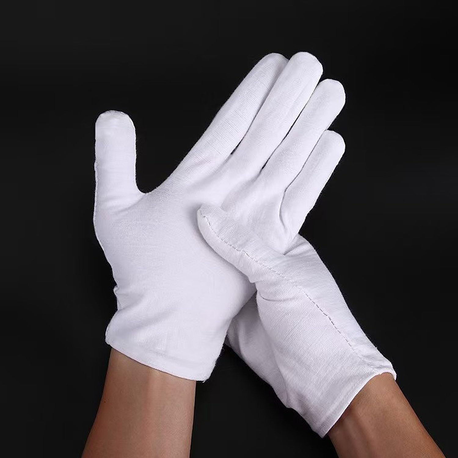 Guantes Tihzheoy de algodón para inspección de joyas sin dejar huellas.