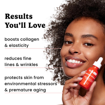 Timeless Skin Care Sérum textura suave con efecto plump en la piel.