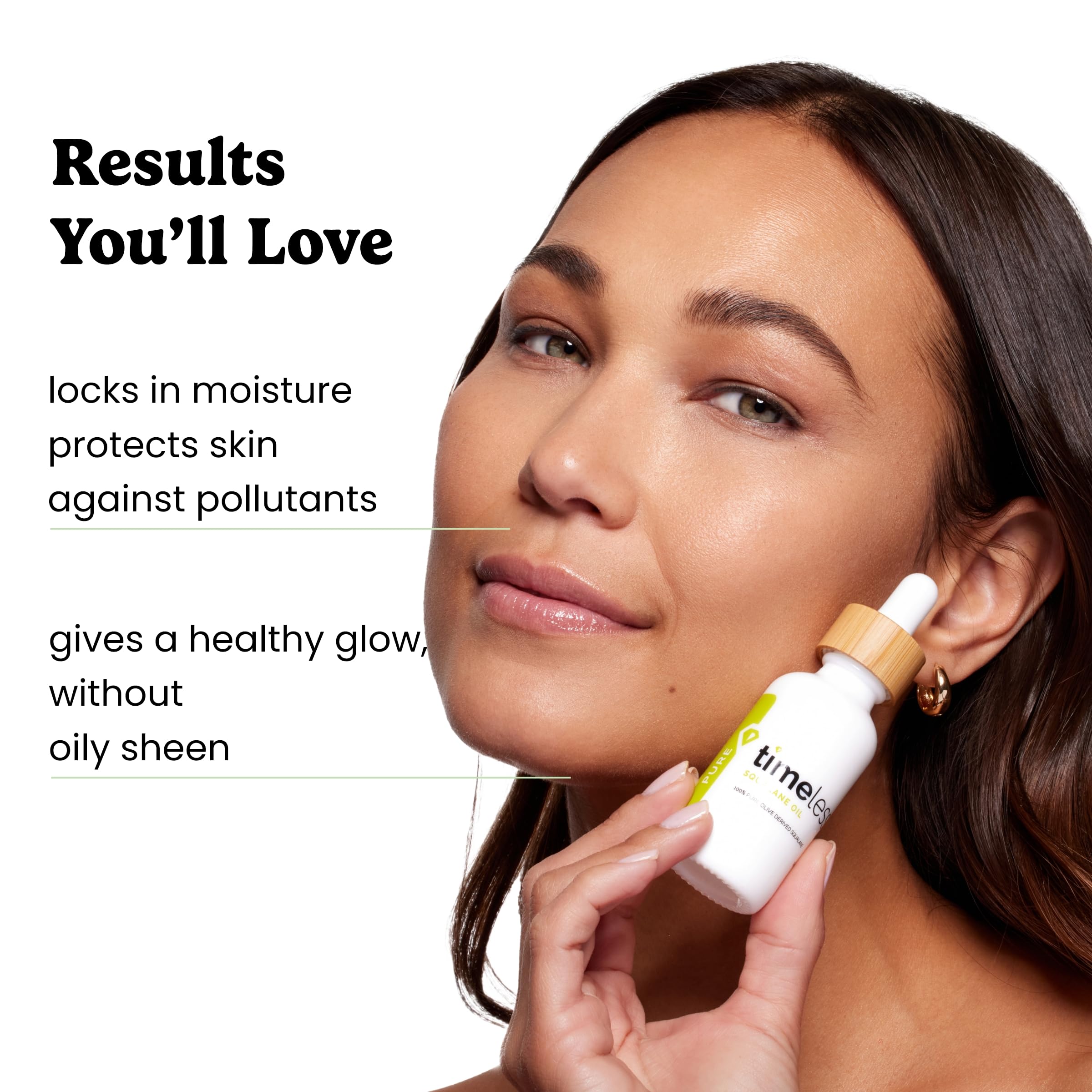 Timeless Skin Care Squalane Oil para cara y cuello, uso diario tras sueros.