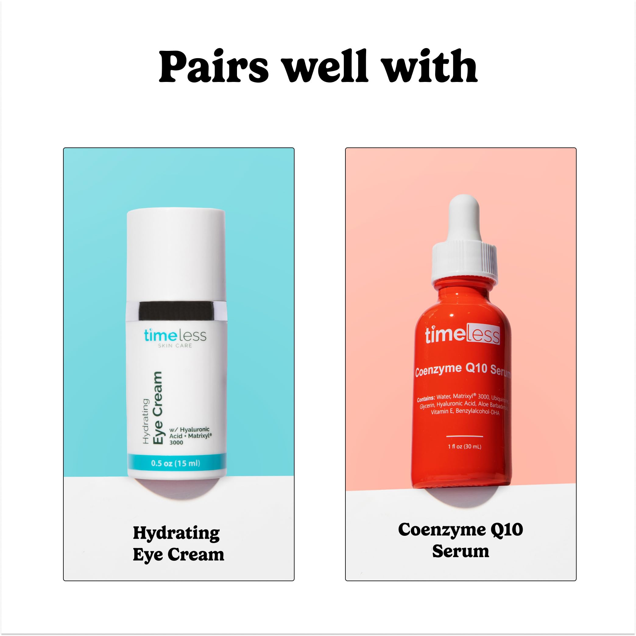 Étiquette sans parfum du Timeless Skin Care sérum vitamine C.