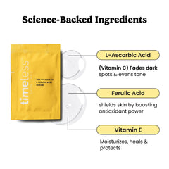 Timeless Skin Care Serum Vitamina C con dosis única facilita la rutina.