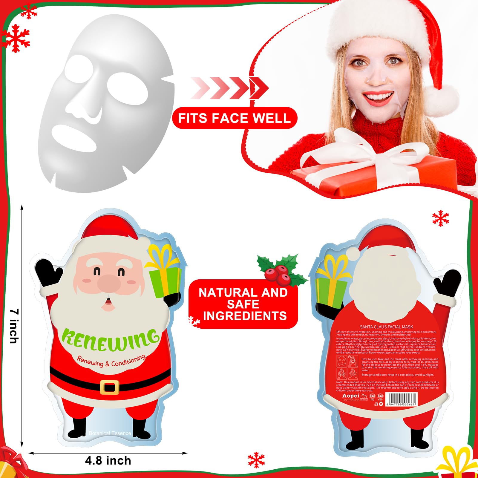 Timgle mascarillas con personajes navideños para regalar y celebrar la temporada.