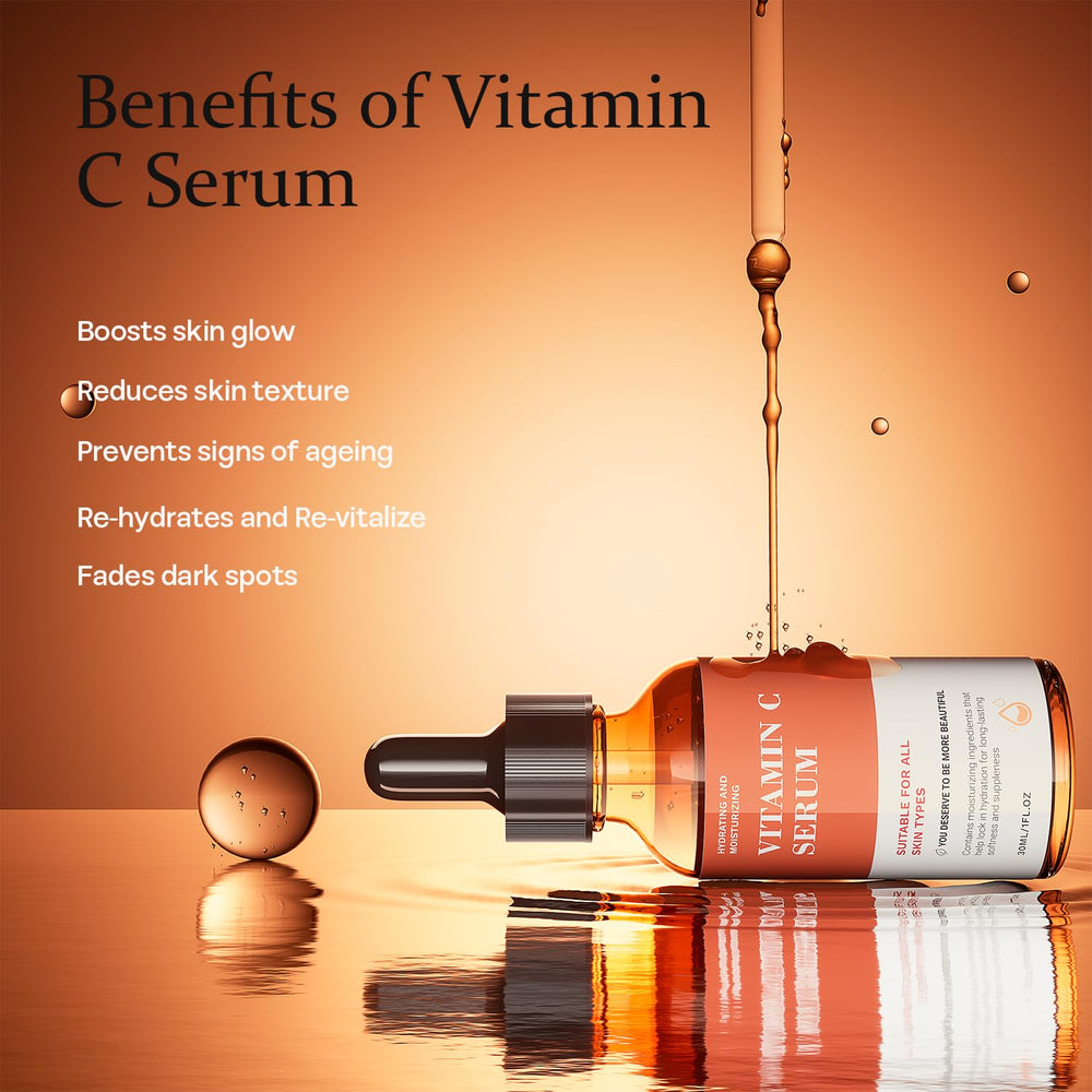 Tinclen Serum Vitamina C: textura ligera y rápida absorción para piel fresca