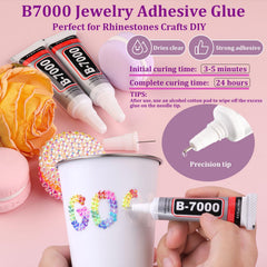 TINKRSTUFF B7000 clear glue for strong, clear bonds.