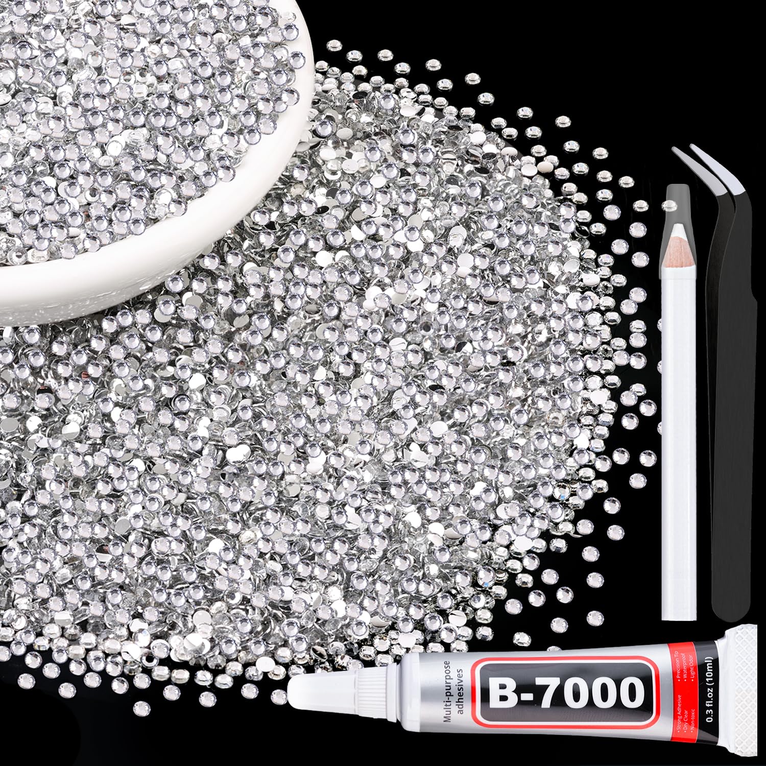 Cristales de resina TINKRSTUFF 3mm claros para realzar manualidades
