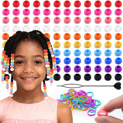 TINKRSTUFF: cuentas de silicona para trenzas grandes y suaves, ideales para peinados rápidos