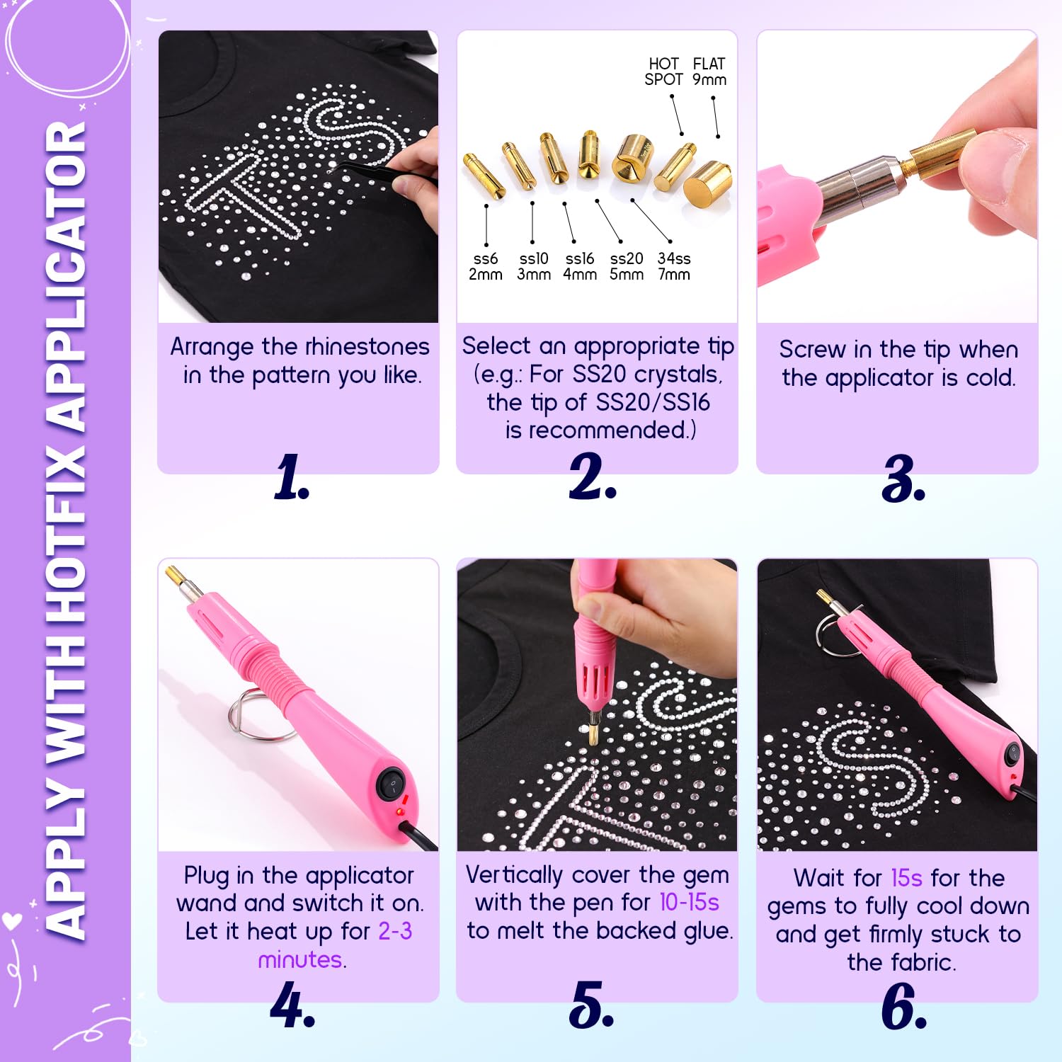TINKRSTUFF, decoración en gorras y bolsos con strass brillantes.
