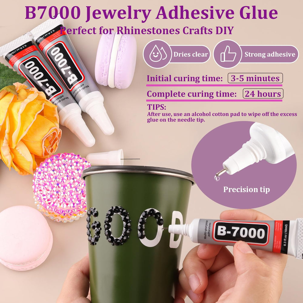 Pegamento B7000 de TINKRSTUFF para cristales, fijación duradera
