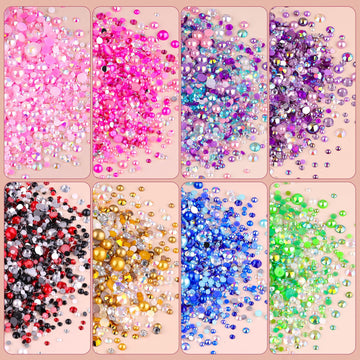 Perlas de 8mm rosas de TINKRSTUFF para decoraciones llamativas.