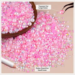 Perlas medias de 6mm rosas de TINKRSTUFF para manualidades.