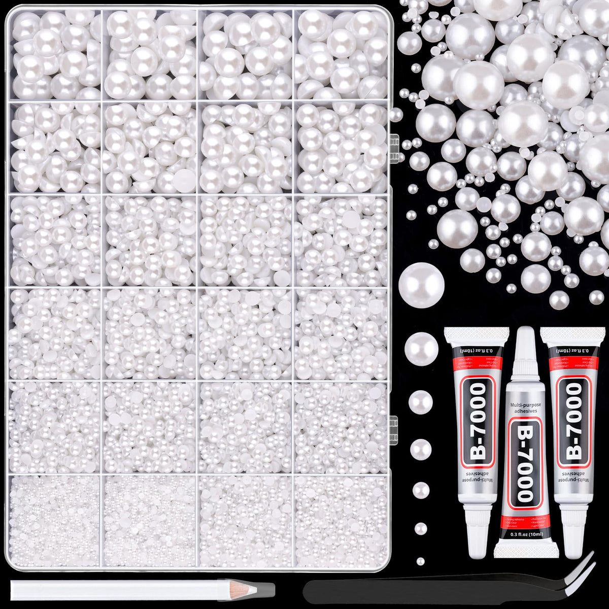 TINKRSTUFF perlas planas blancas 2 mm para acentos finos en joyería artesanal
