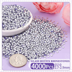 Piedras hotfix claras de TINKRSTUFF para ropa, ideal para bordados brillantes.