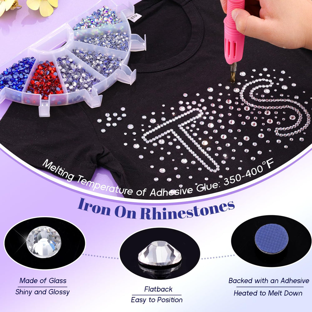 Piedras hotfix claras de TINKRSTUFF para sombreros, decoración llamativa y duradera.