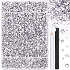 Piedras de resina TINKRSTUFF 2 mm en 5 rejillas, brillo para manualidades.