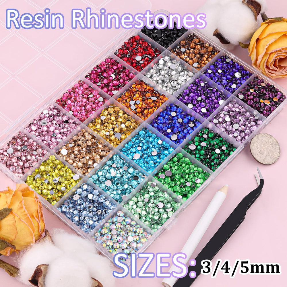 Piedras de resina TINKRSTUFF de 4 mm multicolor para decoración detallada