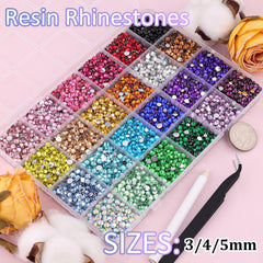 Piedras de resina TINKRSTUFF de 4 mm multicolor para decoración detallada