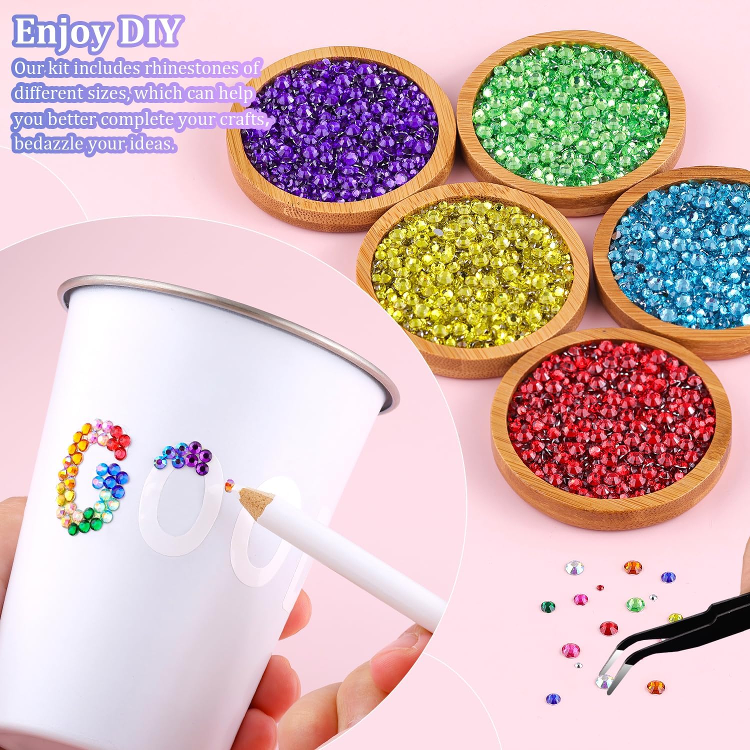 Piedras de resina TINKRSTUFF de 5 mm multicolor para grandes superficies