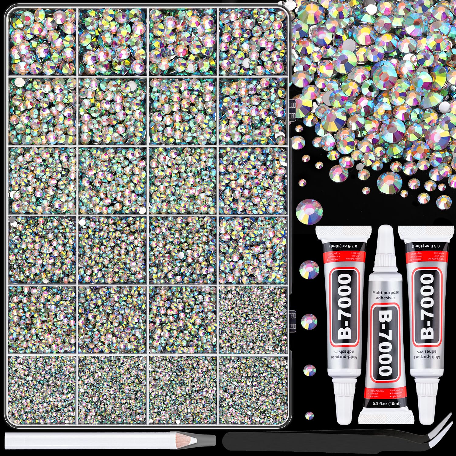 TINKRSTUFF resinas cristal AB 2-6 mm para manualidades con brillo duradero.