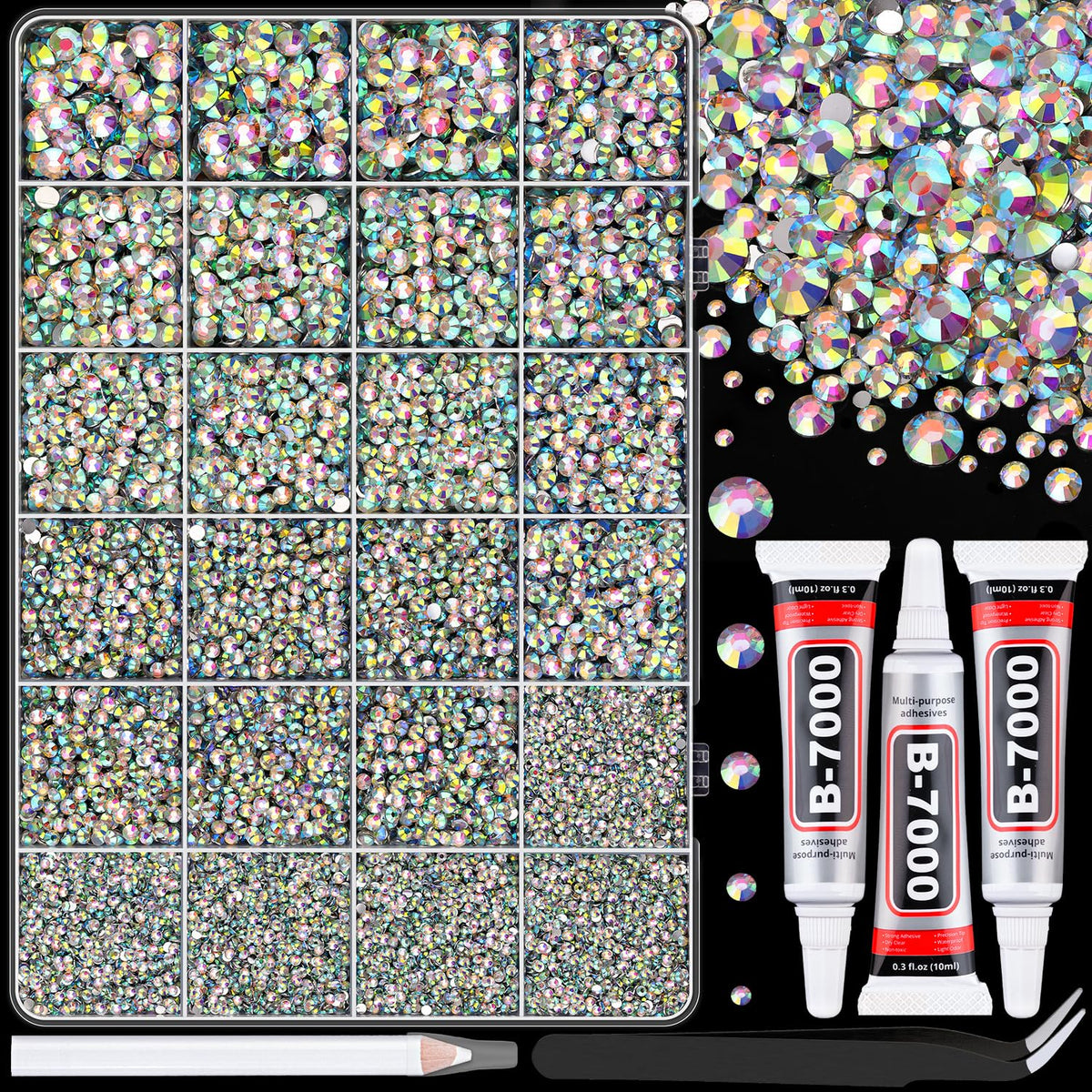 TINKRSTUFF resinas cristal AB 2-6 mm para manualidades con brillo duradero.
